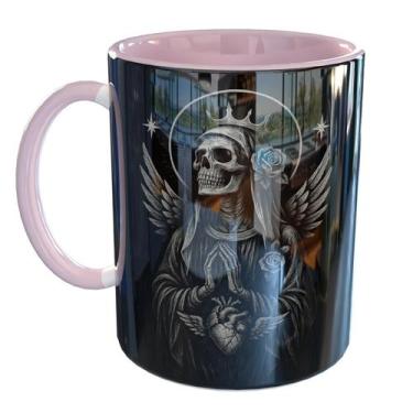 Imagem de Caneca Porcelana Nossa Senhora Dos Mortos México - Pense Canecas, Rosa