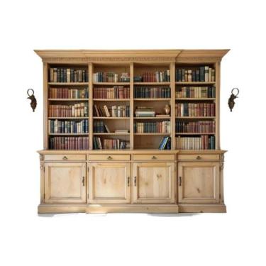 Imagem de Estante De Livros Elegante Em Madeira Com Porta De Vidro, Material De 