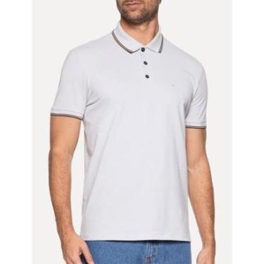 Imagem de Polo Ellus Masculina Piquet Classic Easa Friso Cinza Claro-Masculino