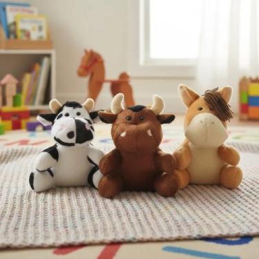 Imagem de Trio Da Fazendinha Vaquinha Boizinho E Cavalinho - Elza Lemos