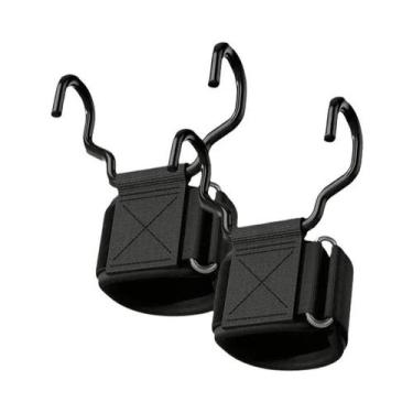 Imagem de Ganchos De Levantamento De Peso Com Faixas De Punho E Alças Para Barra