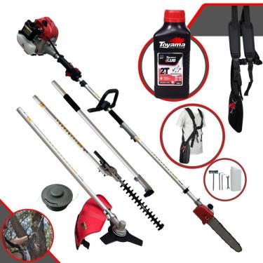Imagem de Podador de Galhos Bipartido À Gasolina TBC43MT 43cc 1,8HP 9.200rpm Com Carretel Nylon + Lâmina 3 Pontas + Sabre 10 Polegadas + Extensor + ÓLEO TOYAMA