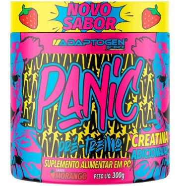 Imagem de Pré Treino Panic Adaptogen Super Concentrado 300g Morango-Unissex