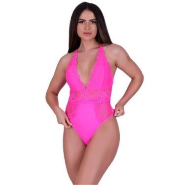 Imagem de Body Decotado com Detahe de Renda Bore Pocah - NAKA MODAS, Cromado, M