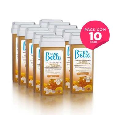 Imagem de Kit com 10 Refil Cera Quente Depilatória Roll On Camomila e Calêndula 