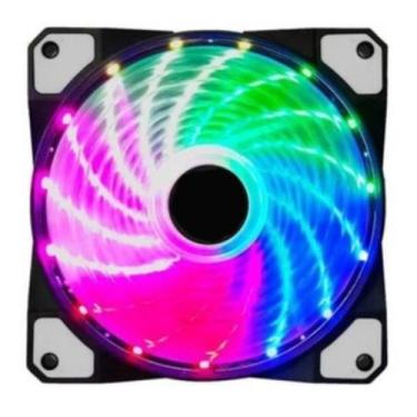 Imagem de Cooler Fan Gamer Led RGB 120mm 12cm Ventoinha Gamer RGB Led Molex CPU 