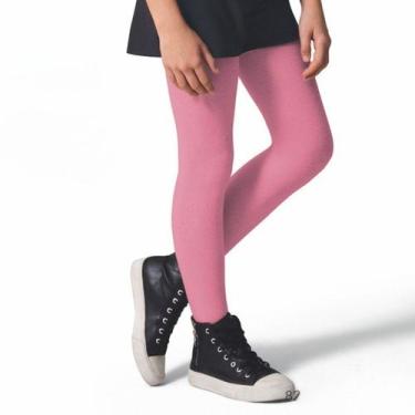 Imagem de Meia Calça Infantil Fio 80 Algodão Selene Inverno Quentinha, M, Rosacl