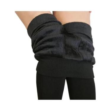 Imagem de Leggings Femininas De Cintura Alta Para Inverno, Quentes, Confortáveis