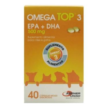 Imagem de Omega Top 3 C/ 40 Cáp. Moles Saborosas 500mg P/ Cães E Gatos - Congrat
