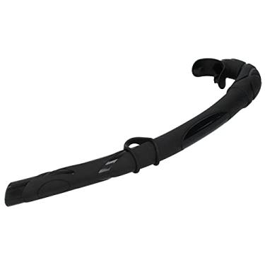 Imagem de Snorkel de gel de sílica, tubo de mergulho macio e seguro confortável sem esforço especialmente projetado para natação, mergulho com snorkel e outras atividades subaquáticas(Preto)
