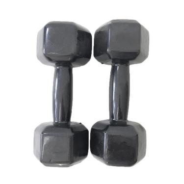 Imagem de Par de Halter Dumbell Sextavado Revestido Ahead 5 kg Preto