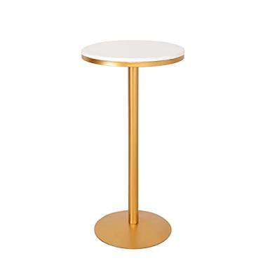 Imagem de KIZQYN Mesa de bar de ferro forjado dourado mesa de bar de macarrão lazer cafeteria leite loja de chá bar balcão pub conjunto de mesa