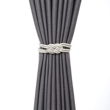 Imagem de Cortina de nó auspicioso de vento chinês fivela magnética sem perfuração sem fivela de cortina de instalação, T1,4 pcs