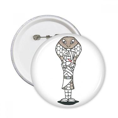 Imagem de Egypt Mummy Horus Snake Hat Round Pins Badge Button Clothing Decor 5 peças presente