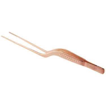 Imagem de Mercer Culinary Pinça de chapeamento Precision Plus Chef de aço inoxidável 18-8, deslocamento, ponta de 15 cm, ouro rosa