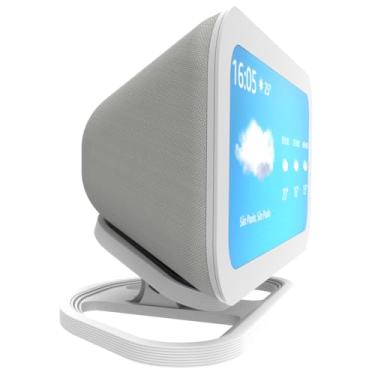 Imagem de Suporte Stand Magnético de Mesa com Ângulo Ajustável Compatível com Alexa Echo Show 5 de 3a Geração - Smart Speaker Display Home (Branco)