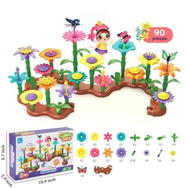 Imagem de OLRMA Flower Garden Building brinquedos para meninas 3 4 anos de idade, 