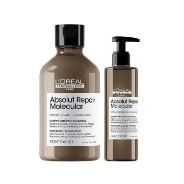 Imagem de Kit L`Oréal Professionnel Absolut Repair Molecular – Shampoo 300ml e Sérum 250ml