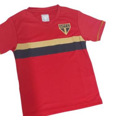 Imagem de Camiseta São Paulo Infantil Vermelha E Dourada Tam 4 - Revedor