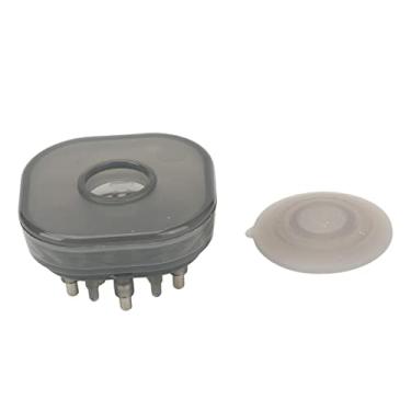 Imagem de Aplicador de Couro Cabeludo, Pente para Cuidados Com Os Cabelos, Branco Transparente para Frascos Aplicadores de Medicamentos (Preto)