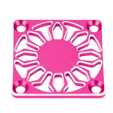 Imagem de Tampa do Ventilador de Resfriamento do Motor RC 30x30mm, Liga de Alumínio, Desempenho Estável, Boa Proteção, Design Leve, Aparência Requintada, (Rosa vermelha)