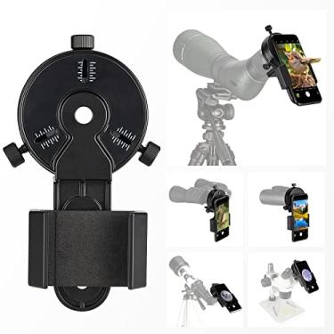 Imagem de Celticbird Adaptador de mira para smartphone - suporte de telefone funciona com telescópios, binóculos, monóculos, telescópio e microscópio