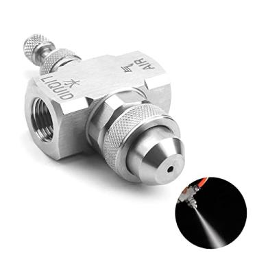 Imagem de MroMax 1/4BSP Rosca fêmea 30 graus redondo pulverizador de ar atomizador, bocal de névoa de aço inoxidável 304