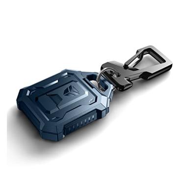 Imagem de Dexnor Capa de corpo inteiro à prova de choque para AirTag, capa protetora antiperda, porta-chaves com chaveiro e mosquetão para chaves, bagagem, coleira de gato e cão, protetor para Apple Air Tag