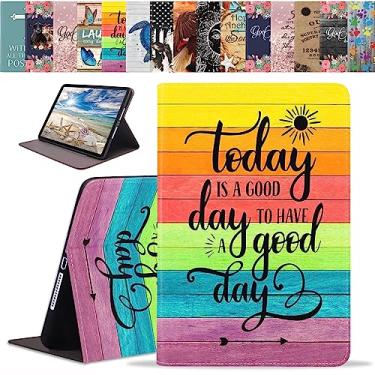 Imagem de ERWYTYIOI Capa para tablet Samsung Galaxy Tab A8 de 10,5 polegadas 2022 [SM-X200/X205/X207], Today is a Good Day to Have a Good Day Inspirational Leather Folio Smart Cover com suporte e