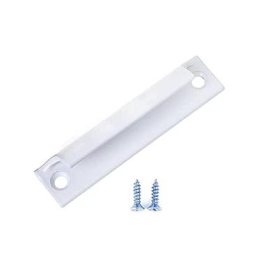 Imagem de Maçaneta da porta em liga de alumínio Push-pull Janela da porta da varanda puxa maçaneta Móveis Branco/Preto 90x20mm, Branco