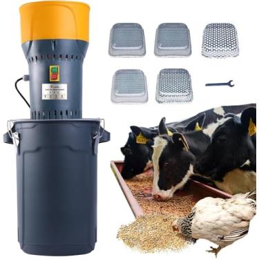 Imagem de Moedor elétrico de grãos com 5 modos de filtro - Moedor de grãos de trigo 1300W para moinhos de grãos agrícolas - Moedor elétrico de milho, pulverizador de cereais, 50l