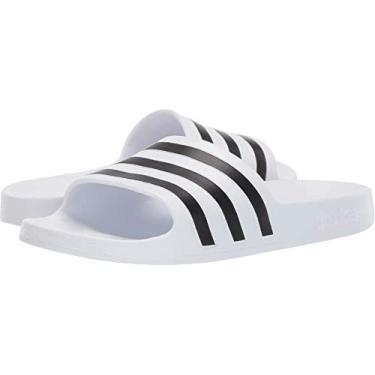 Imagem de adidas Adilette Aqua Chinelo feminino, White/Black/White, 11