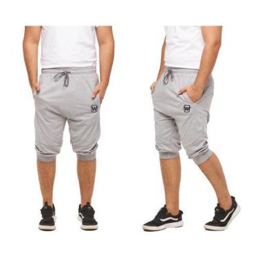 Imagem de Kit 02 Bermudas de Moletom Wooks Masculina Fitness Saruel Skinny WB2-Masculino