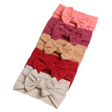 Imagem de Laços de Cabelo Infantil Menina Bebê Turbante Kit com 5 und