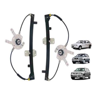 Imagem de Par Maquina Vidro Manual Gol bola G2 Mi Plus CLI Traseira - Zinni Guel