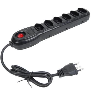 Imagem de Filtro de Linha 6 Tomadas Megatron Novo Padrão Plug