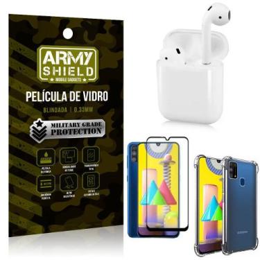Imagem de Fone Bluetooth LY-122 Samsung M31 + Capinha Anti Impacto + Película 3D