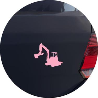 Imagem de Adesivo de Carro Retroescavadeira Trator - Cor Dourado - Melhor Adesiv