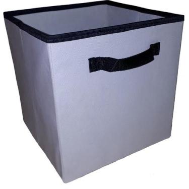 Imagem de Caixa organizadora de 28x30x28 Colorida com alça - OrganiBox,  Bege Pa