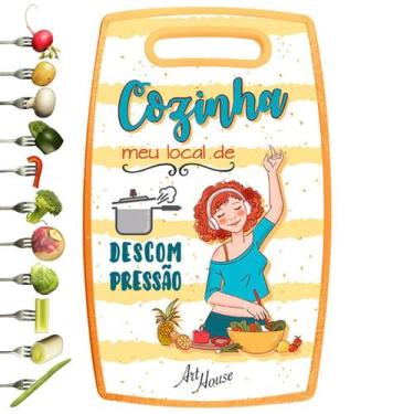 Imagem de Tabua Plástica De Cozinha Resistente Com Frase Divertida - ART HOUSE