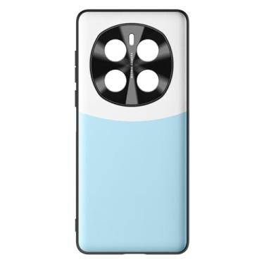 Imagem de POYUFRG Capa de couro para Honor Magic 7 Pro/7, capa de telefone de proteção de lente ultrafina fosca leve capa de proteção contra choque, azul, 7pro