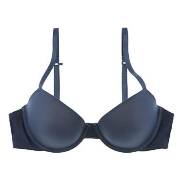 Imagem de Undies.com Sutiã push-up feminino de microfibra com abas e aro Oh Darling Demi, Íris preta, 38C