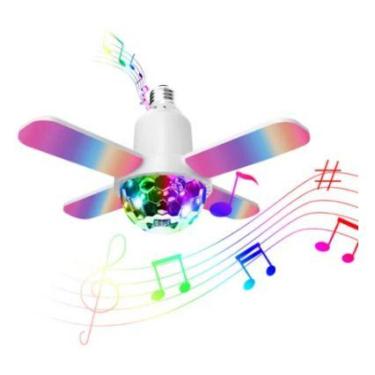 Imagem de Lâmpada Bluetooth De Teto Rgb 110v Música Dobrável Projeção - oem