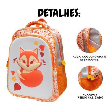 Imagem de Mochila infantil 3d raposa 16 - YS, Bege