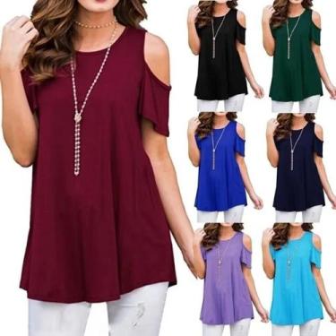 Imagem de Blusa Bata Ombro Vazado  Soltinha Malha Viscolycra Veste Legging BL 05