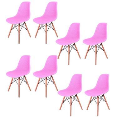 Imagem de Kit 8 Cadeiras Charles Eames Eifell 130 Furadinha