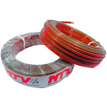 Imagem de 10 metros de fio bicolor cristal 2x1,00mm cabo paralelo polarizado de 