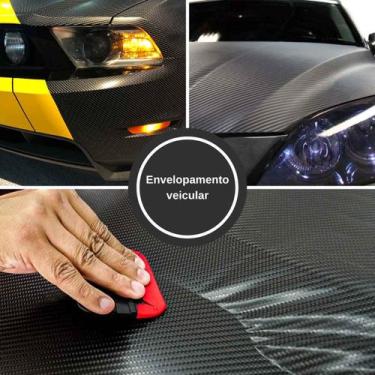 Imagem de Envelopamento Automotivo Vinil Fibra Carbono 4d 2m X 1,40m - Imprimax 