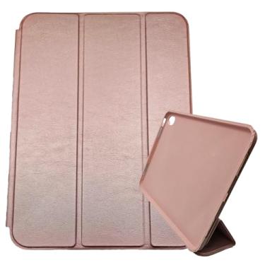 Imagem de Capa Capinha Compatível Com apple Tablet iPad 10 Geração 2022 tela 10.9 Ascend Trifold Aveludada Rose