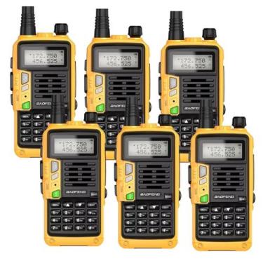 Imagem de Kit 6 Rádios Comunicadores de Longa Distancia Walk Talk Tri-Band Profi
